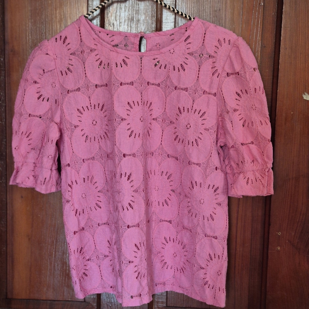Pink Floral Top Womens Small